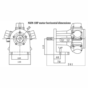 SPMEKE pistonlu hava motoru NKM-1HP mikser patlamaya dayanıklı motor çeşitli kurulum yöntemleri - Product Image 6