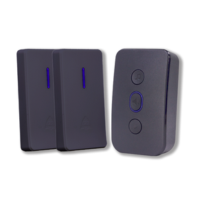 Smart Wireless Doorbell with 38 Ringtones 4 Adjustable Volume Levels LED <strong>Flash</strong>, <strong>Memory</strong> <strong>Function</strong> - 1 Receiver &amp; 2 Battery Buttons - Product Image 2