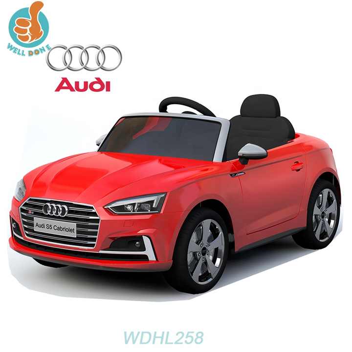 WDHL258-coche eléctrico con licencia para Audi S5, coche eléctrico de 12 voltios para niños/juegos en línea de bebés chinos, carros de Golf