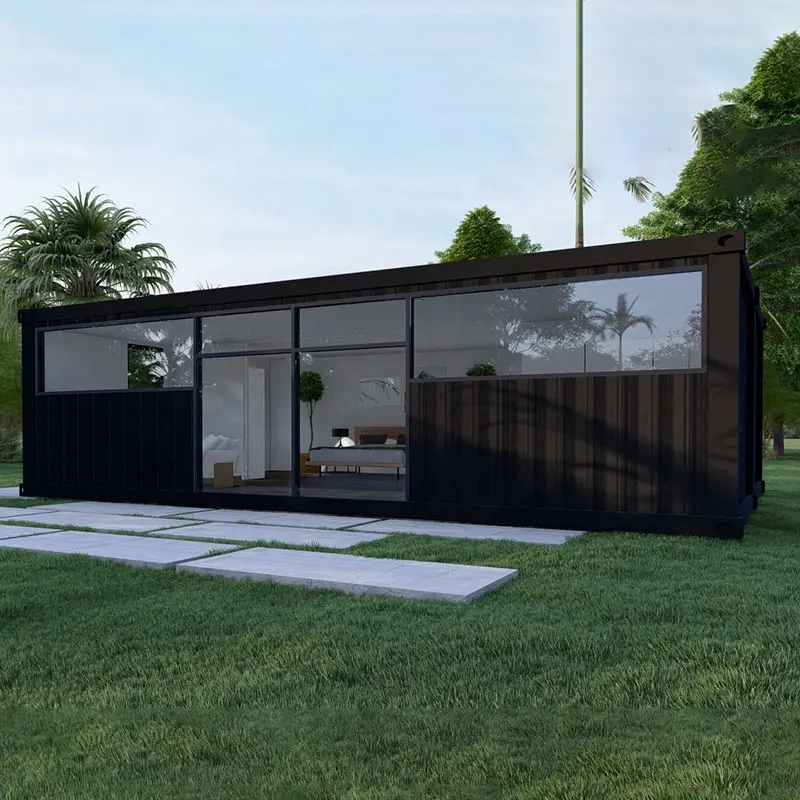 Özelleştirme genişletilebilir prefabrik konteyner ev minik taşınabilir ev 40 ft ile jakuziler prefabrik küvet