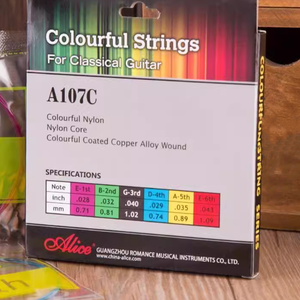 AC107C Color Classical Guitar <strong>String</strong> Set - Fully Crafted (Standard Tension) - Product Image 4