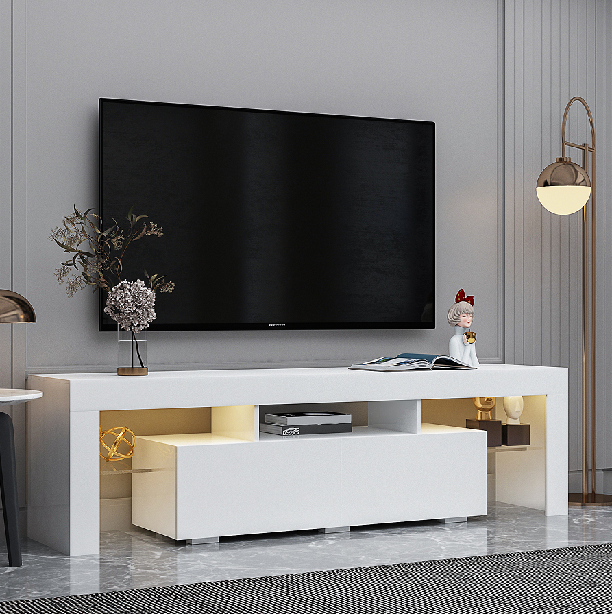 White + MDF + 60-69 inches