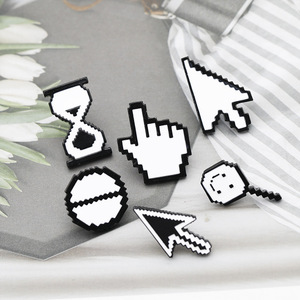 Computer Tool Emaille Pin Cursors Kreis Sanduhr Zeiger Hand Pfeil Pixel Broschen Symbolleiste Revers Abzeichen Programmierer Schmuck Geschenk - Product Image 1