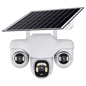 Três Lentes 6MP <span class=keywords><strong>WIFI</strong></span> Câmera De Segurança V380 Pro Night Vision Detecção De Movimento Humano Rastreamento De Voz <span class=keywords><strong>Intercom</strong></span>