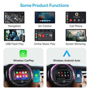 Caixa de Retrofit Decodificador Sem Fio <span class=keywords><strong>Android</strong></span> Auto e CarPlay Especial para BMW MINI 2018-2019 Sistema BIS Sem Tela Sensível Ao Toque