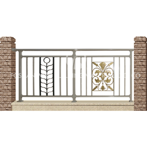 6 Ft X 8 Ft koyu gri WPC vinil alüminyum çit paneli UV dayanıklı esnek Metal bahçe güvenlik korkuluk çit Post & Rail ile - Product Image 4