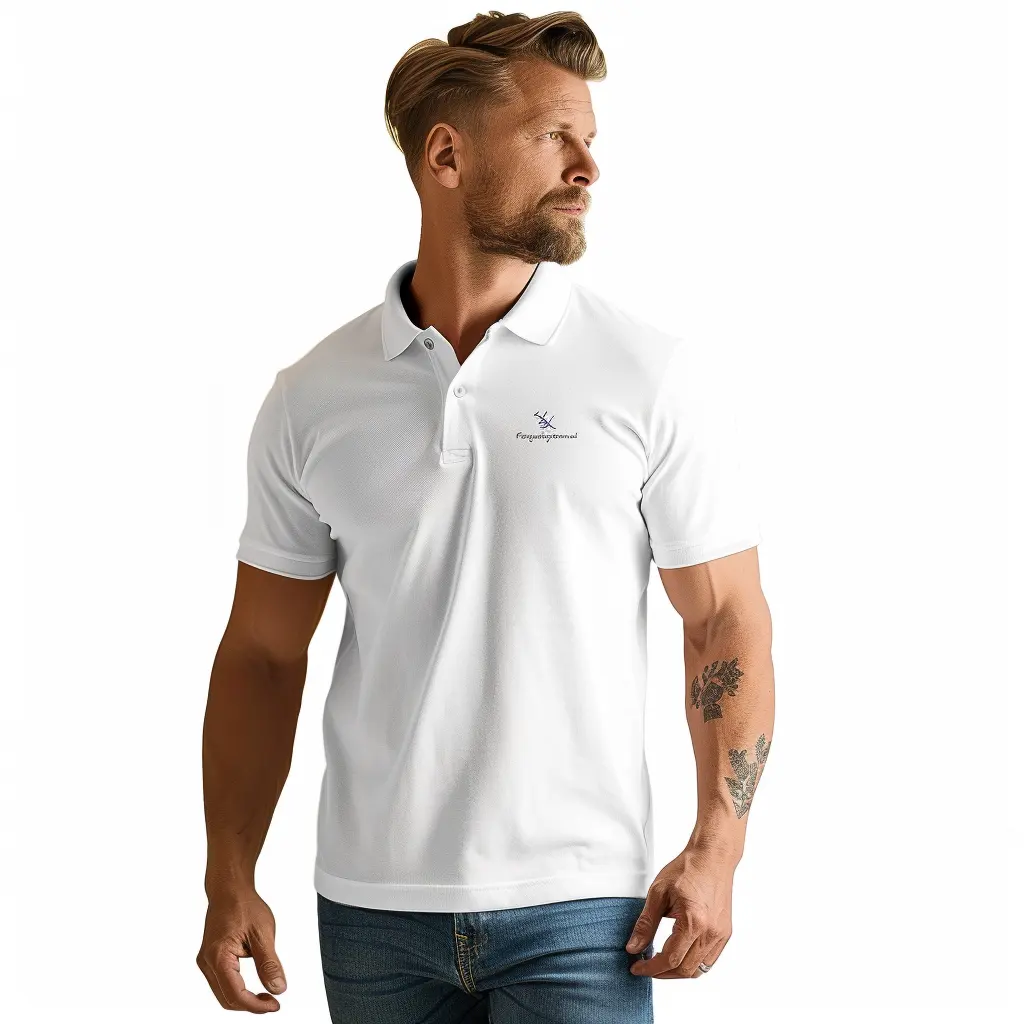 60% algodón 40% poliéster Piqué Polo de manga corta, logotipo bordado personalizado nuevo diseño hombres Polo camisa