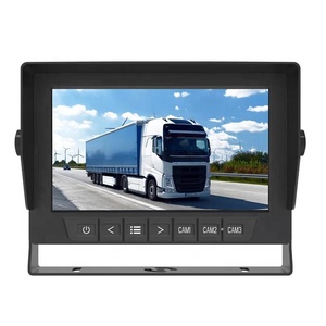 Monitor impermeable IP69K, retrovisor de 7 pulgadas, pantalla Dual IPS, Monitor dividido de 2 canales, compatible con entrada de vídeo AHD720P/1080P CVBS para camión de autobús - Product Image 2