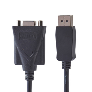 Active Display Port <strong>Displayport</strong> Dp <strong>to</strong> <strong>Vga</strong> Male Cable Adapter for HDTV PC Projectors