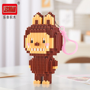新品集合组装动漫人物模型迷你砖钥匙扣Linkgo连接积木玩具 - Product Image 5