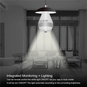 Bombilla Wifi de 2MP, cámara de vigilancia CCTV, ojo de pez, IP, lámpara de seguridad, Bombilla panorámica, cámara de vídeo CCTV IP inalámbrica - Product Image 4