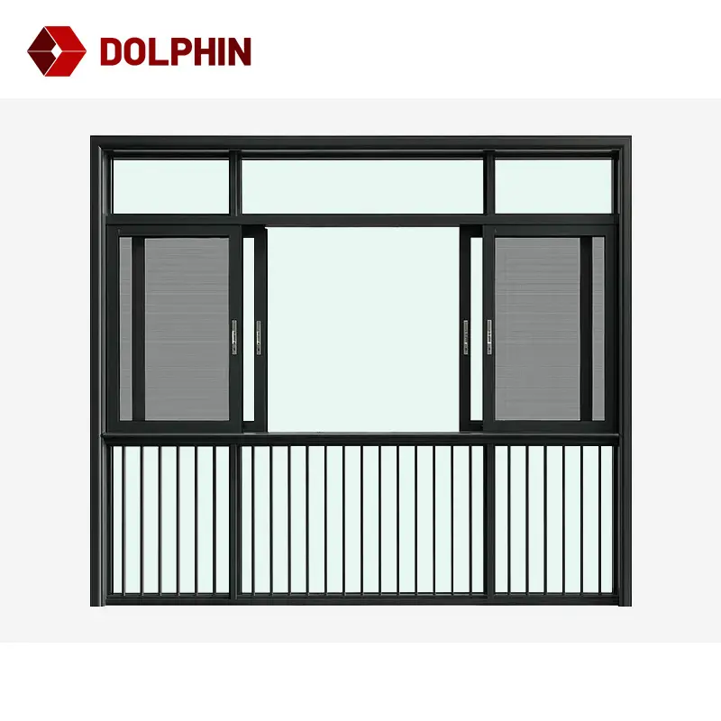 Ventana de puerta corredera de aluminio, marco de vidrio templado de impacto doble, ventanas deslizantes, precio de España, Gran oferta