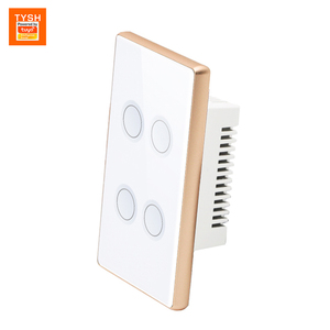 TYSH Home Tuya <span class=keywords><strong>ZigBee</strong></span> Smart Switch App Wifi <span class=keywords><strong>LED</strong></span>-Licht Touch-Schalter Glas Elektrische Fernbedienung Drahtlos 1/2/Gang Wand schalter
