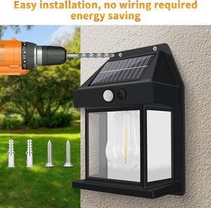 Bahçe ve veranda dekor için şık güneş enerjili Tungsten Filament lamba otomatik sensör - Product Image 2