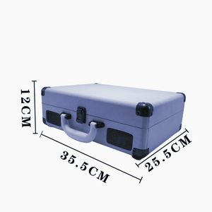 Retro 3-speed BT Portable Suitcase Record Player with Built-in Speakers for Upgrading Turntable Audio Sound - Product Image 6