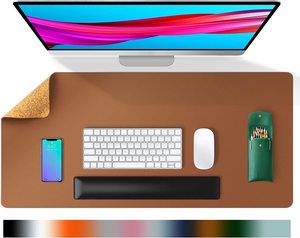 2-Sided Large Square <strong>Computer</strong> Desk Mat Dual-<strong>Use</strong> for Laptop <strong>Keyboard</strong> &amp; <strong>Mouse</strong> Easy Cleaning Big Size Desktop Office Mat Square - Product Image 4