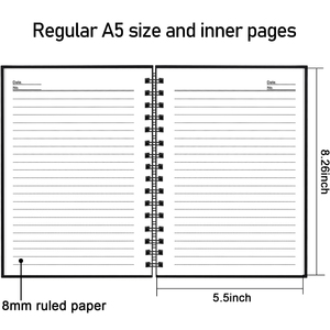 Copertina rigida A5 personalizzata con copertina per Notebook a spirale stampata Logo diario Planner Coil Notebook B6 programma di promozione taccuino A4 B5 - Product Image 4