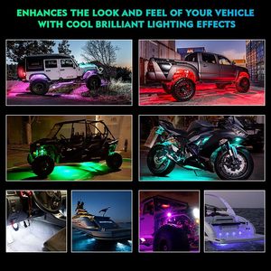 N2 LED kaya lamba on ışıkları katı ABS vücut ekstra dayanıklılık RF uzaktan kumandalar ve tüm araçlar için App kontrolü ile Bluetooth Fit - Product Image 4