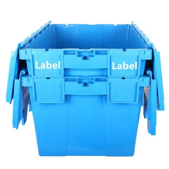 Grande distribuzione logistica impilabile in plastica tote box contenitori casse per lo spostamento