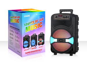 NDR810 JBR-009 Portable 8-Inch Wireless BT <strong>Speaker</strong> RGB LED Stereo Bass Woofer Superb Karaoke Active DJ Mic Parties <strong>Computer</strong> <strong>Use</strong> - Product Image 2