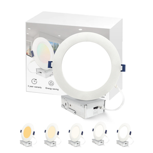 Hiện đại 4 inch <span class=keywords><strong>LED</strong></span> recessed Trần xuống Bảng điều chỉnh ánh sáng màu lựa chọn 3cct potlight với hộp nối IP44 cho phòng tắm - Product Image 5