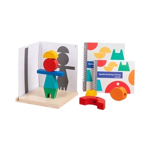 Kids 3D Geometry Education Board Game <strong>Logical</strong> Thinking <strong>Reasoning</strong> Toy Montessori Mirror Puzzle Matching Three View Teaching Aids