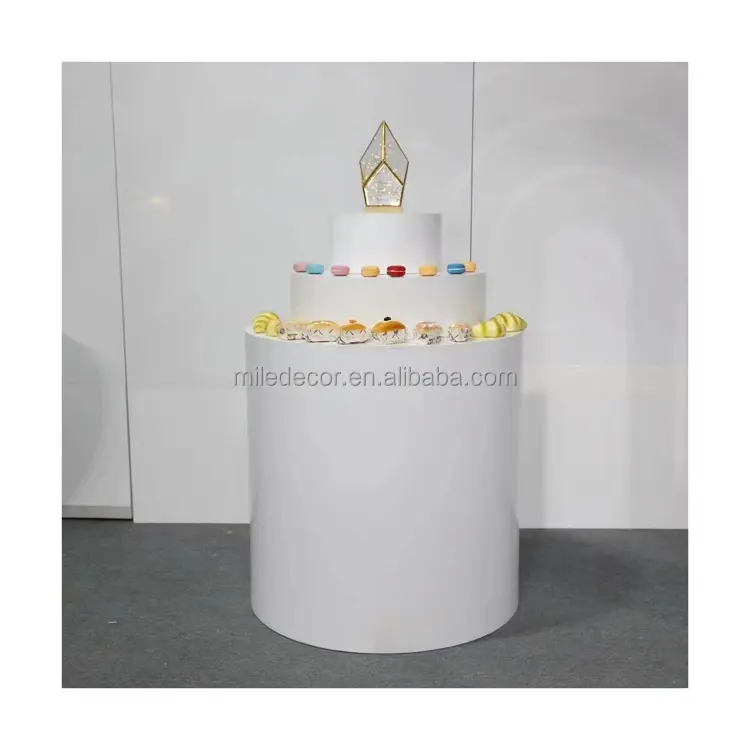 Nuovo design a forma di mezzo cerchio baby shower party decoration acrilico dessert table cake plinth stand