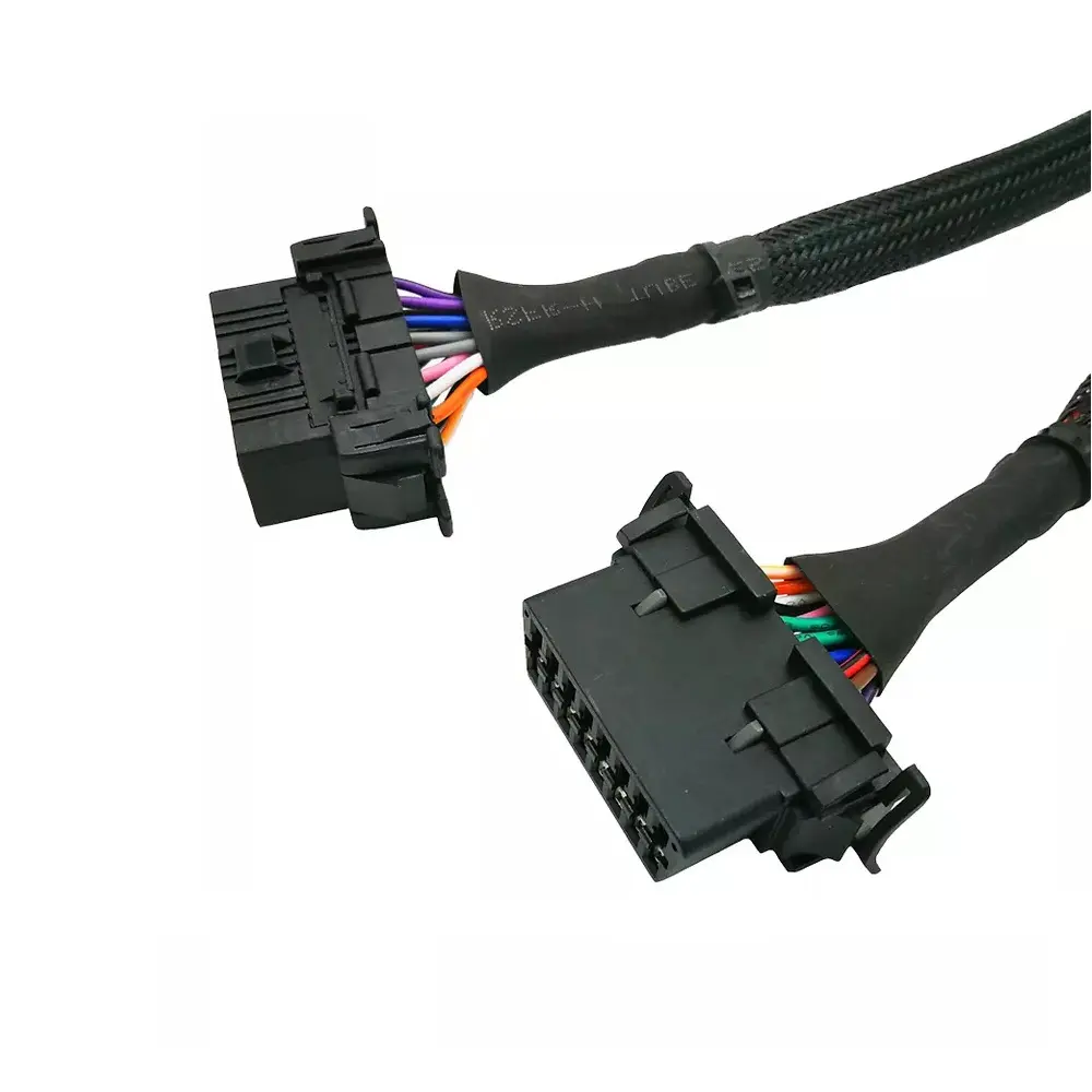 OBD кабель OBD2 J1962 Y сплиттер Удлинительный кабель OBD II 16pin штекер к двойному гнезду автомобильный диагностический кабельный жгут