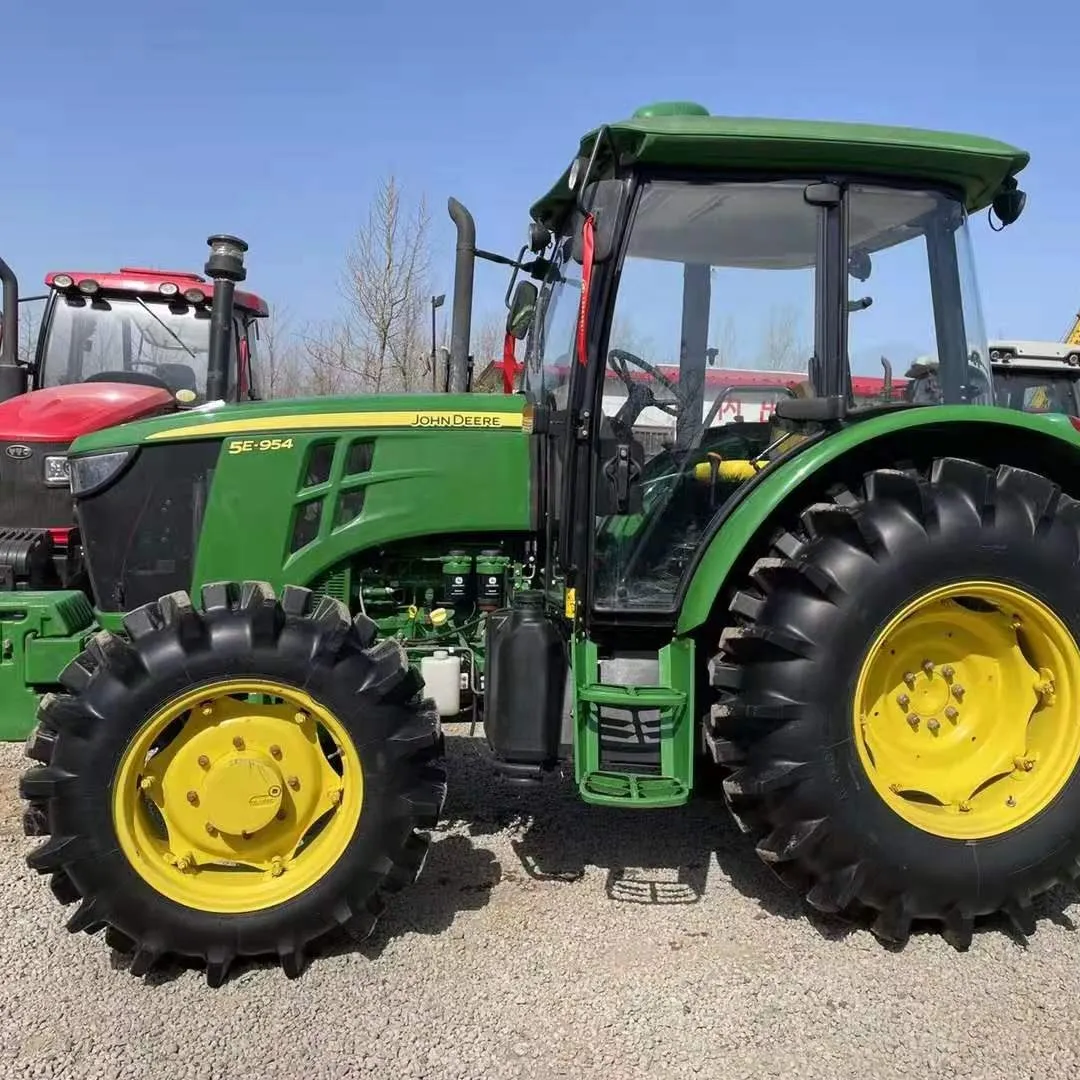 इस्तेमाल किया/दूसरे हाथ/नई पहिया ट्रैक्टर 4X4wd जॉन deere छोटे मिनी कॉम्पैक्ट के साथ 5e 954 95hp कृषि उपकरण कृषि मशीनरी