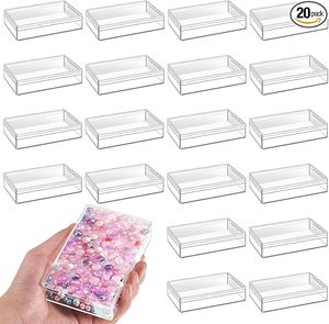 20pcs Clear Acrylic Storage <strong>Boxes</strong> 4.3 X 2.7 X <strong>1</strong> Inch Rectangular Mini Gift <strong>Boxes</strong> for Jewelry <strong>Coins</strong> Beads Organizer&quot; - Product Image 1