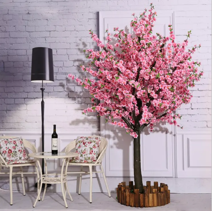 Hohe Simulation handgemachte Kirschblüten baum Fabrik Innen hochzeits feier Dekoration künstlichen Sakura Baum