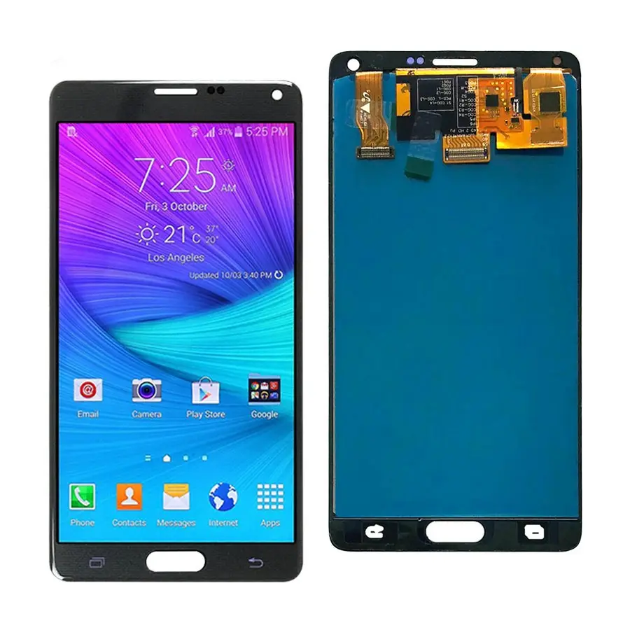 5.7 ''อะไหล่ซ่อมโทรศัพท์มือถือสำหรับ Samsung Note 4หน้าจอ LCD พร้อมชุดประกอบหน้าจอสัมผัสจอแอลซีดีสำหรับ Samsung Galaxy Note 4