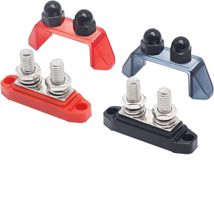 <strong>Busbar</strong> <strong>Dual</strong> 3/8 Studs Terminal Power Distribution Block for Auto Car Marine Boat - Product Image 1