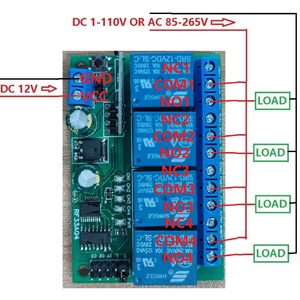 RF33A04 DC 12V 4CH 433M RF Rolling Code Hopping Encoder Decoder RC43A04 Controller trasmettitore per accesso remoto senza chiave - Product Image 5