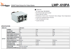 Youngyear Atx <strong>Computer</strong> PSU Power Supply Same As Meanwell Gaming 400W <strong>Output</strong> Power with 5A 12V 24V 5V 1A 240V <strong>Input</strong> - Product Image 5