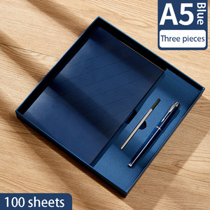 A5 <strong>Notebook</strong> Meeting Record Book Simple Business Office Imitation Leather Thick <strong>Notebook</strong> Can Be Used to Create Logos - Product Image 3