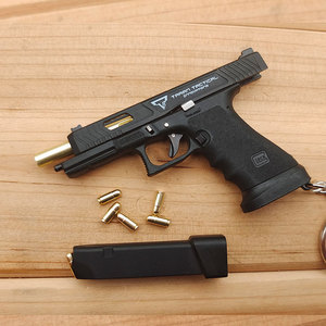 Kim loại đồ chơi súng Keychain thực tế 70mm Đồ chơi súng pistol kim loại tay súng hình dạng Keychain vỏ ejecting jw2 taran chiến thuật G34 TTI G34 - Product Image 4