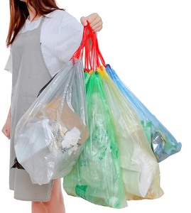 Bio Degradável Pla Amido De Milho Pbat Compostável Reutilizável Desenhar <span class=keywords><strong>String</strong></span> Plastic Bin Dustbin Lixo Sacos De Lixo