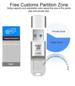 Chiavetta USB di tendenza con password di impronte digitali chiavetta usb 64GB USB3.0 chiavetta USB crittografata chiavetta USB - Product Image 2