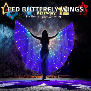 الأكثر مبيعًا YEAHUI LED Isis Wing هدايا الفتيات فراشة مضيئة ببطارية بوليستر AA حفلات أعياد الميلاد لحفلات الزفاف - Product Image 3