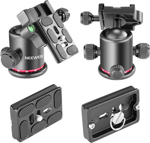 Neewer หัวบอลขาตั้งกล้อง ° 360พาโนรามาพร้อมกับ1/4 "สกรู3/8" ตัวยึดแบบเกลียวและตัวยึดแบบปลดเร็วทำจากโลหะ - Product Image 3
