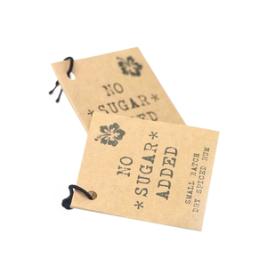2022 New Design Garment <strong>Tag</strong> with <strong>String</strong>, <strong>Custom</strong> logo Brown Kraft Paper Hangtag for Jeans - Product Image 3