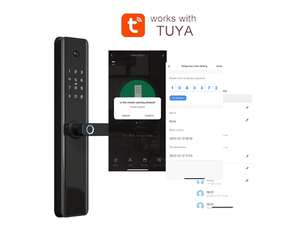 Cerradura de puerta inteligente con batería AA, pantalla Hd, Tuya, Wifi, contraseña de huella dactilar para exteriores, puerta, videoportero, cámara de intercomunicación, cerradura Digital - Product Image 2