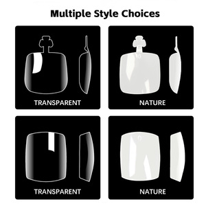 Ultra ince ABS tam ayak tırnak yama kısa tırnak ipuçları yapay tasarım plastik ayak tırnakları ayak manikür ayak tırnak ipuçları güzellik için - Product Image 3
