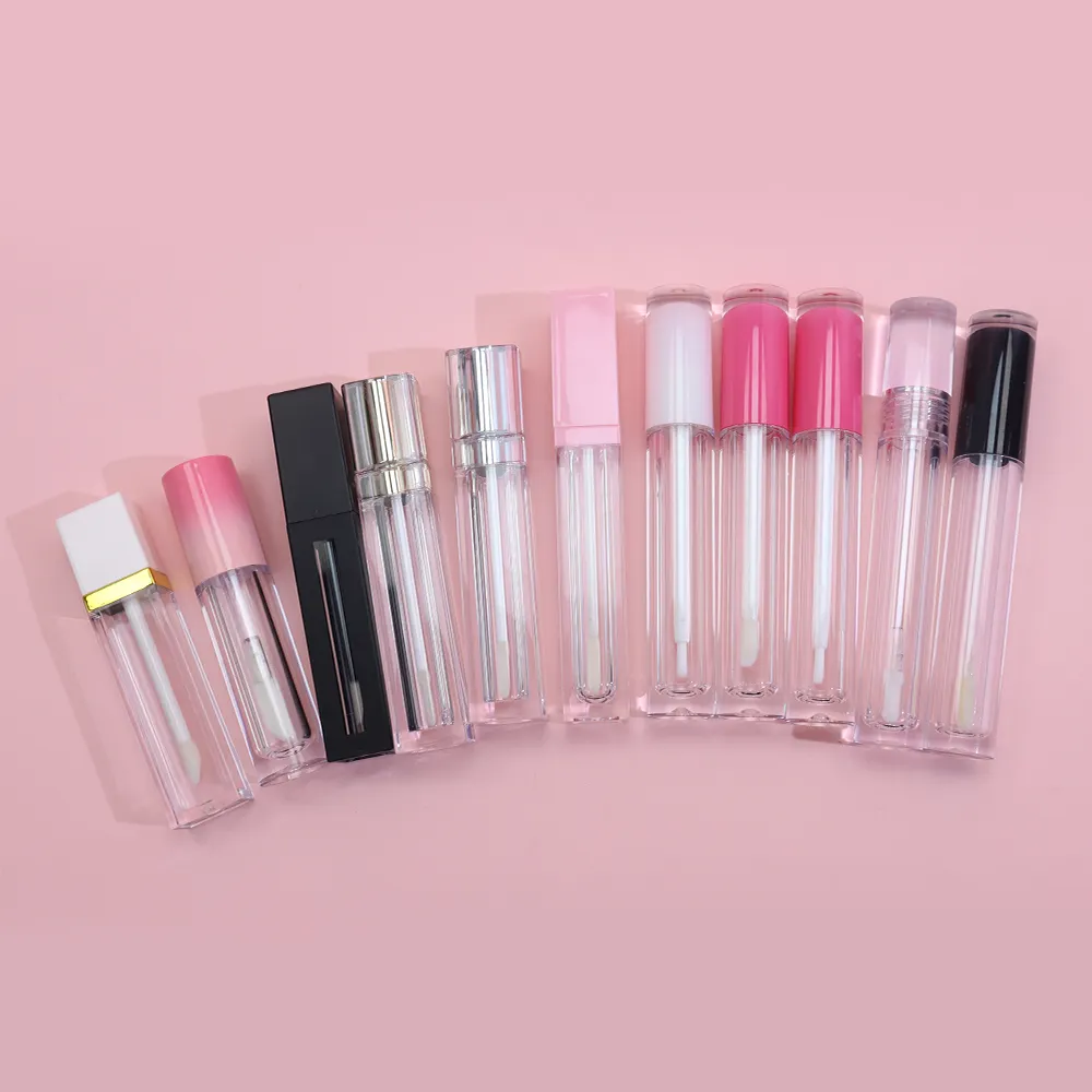 New Arrival Custom Logo Empty Lipgloss Containers Lip Gloss Tubes With Big Brush Big Wand And Box