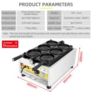 Original Factory Coin Waffle <strong>Round</strong> Bread Machine Coin Waffle <strong>Cake</strong> Machine One Euro Coin Waffle Pancake Gas <strong>Maker</strong> - Product Image 5