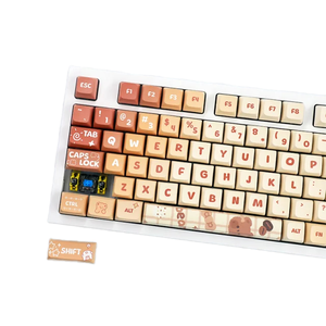 Factory 133-Key Brown Bear XDA PBT Keycap DIY Dye-Sublimation Clear Keycap <strong>for</strong> Mechanical <strong>Keyboard</strong> - Product Image 1