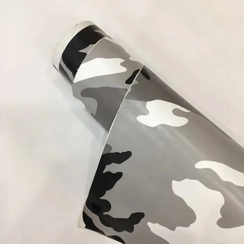 Jumbo Arctic Snow Camouflage Auto verpackung Schwarz Grau Camo Film Auto Styling Aufkleber Aufkleber Folien verpackung