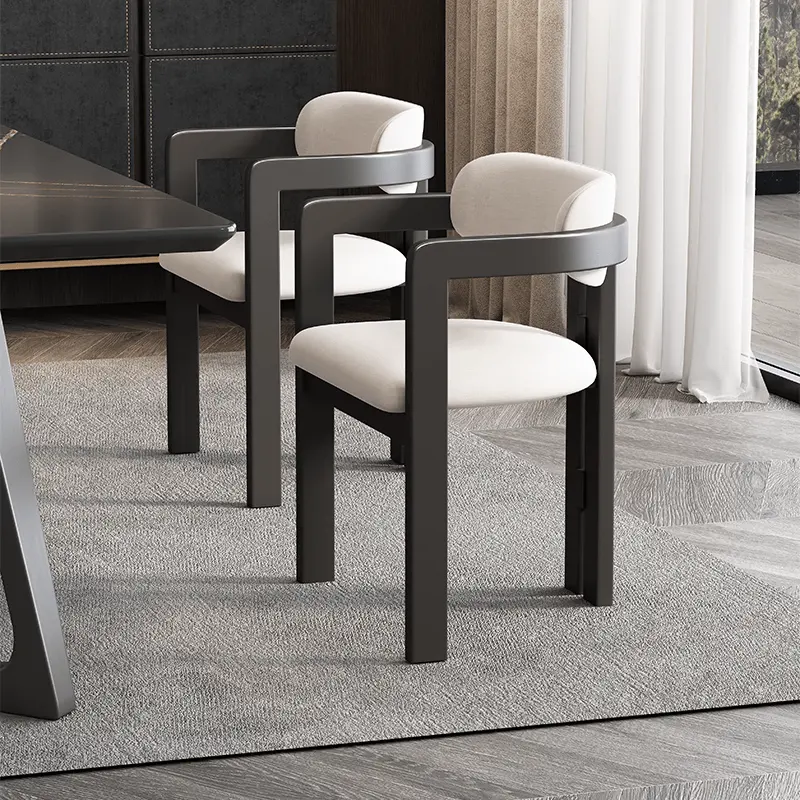 Nuovo Designer per il tempo libero sedia moderna bouclé in velluto imbottito sedia da pranzo per la sala da pranzo sedie