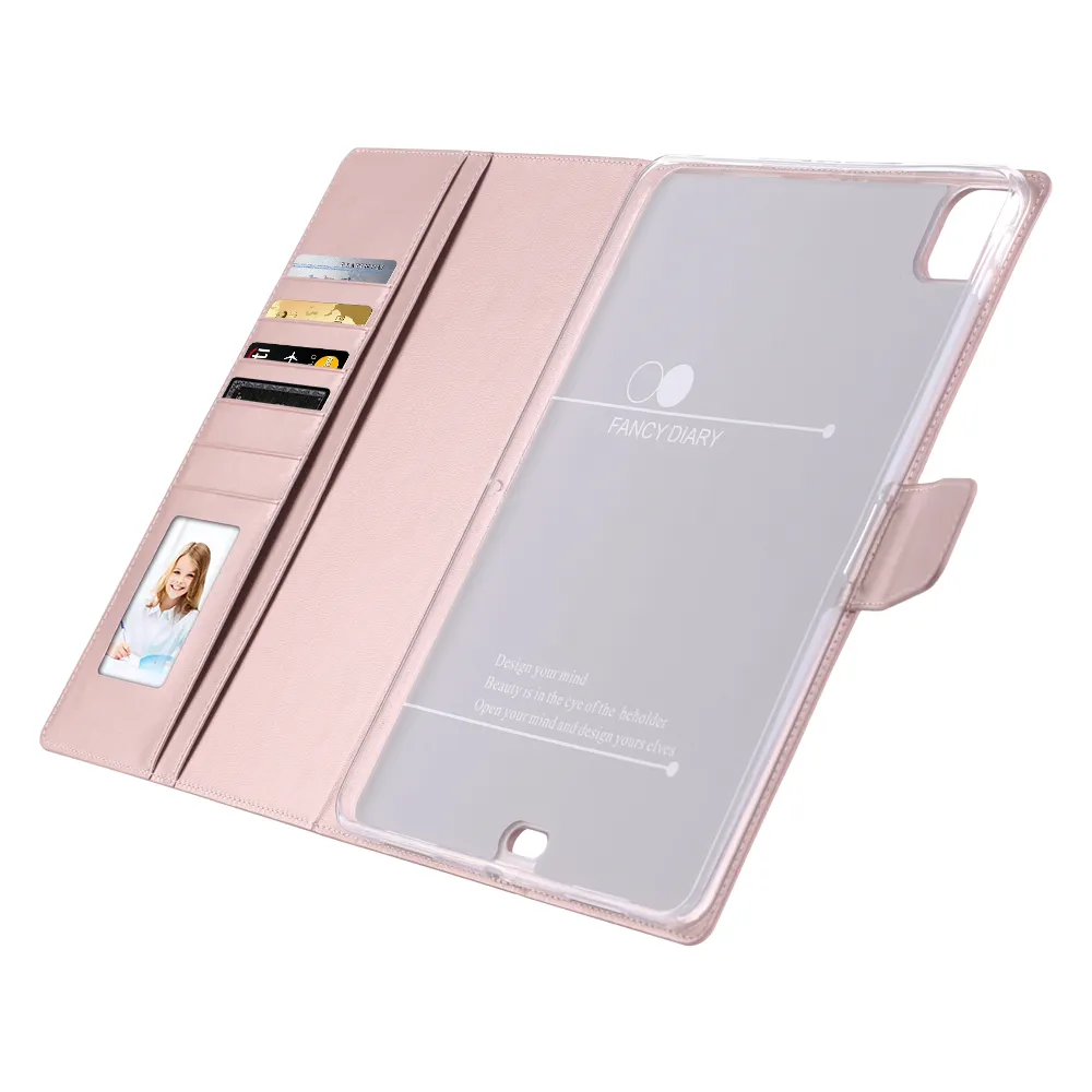 Capa carteira Hanman adequada para iPad 11, novo case luxuoso para tablet iPad 12.9 polegadas